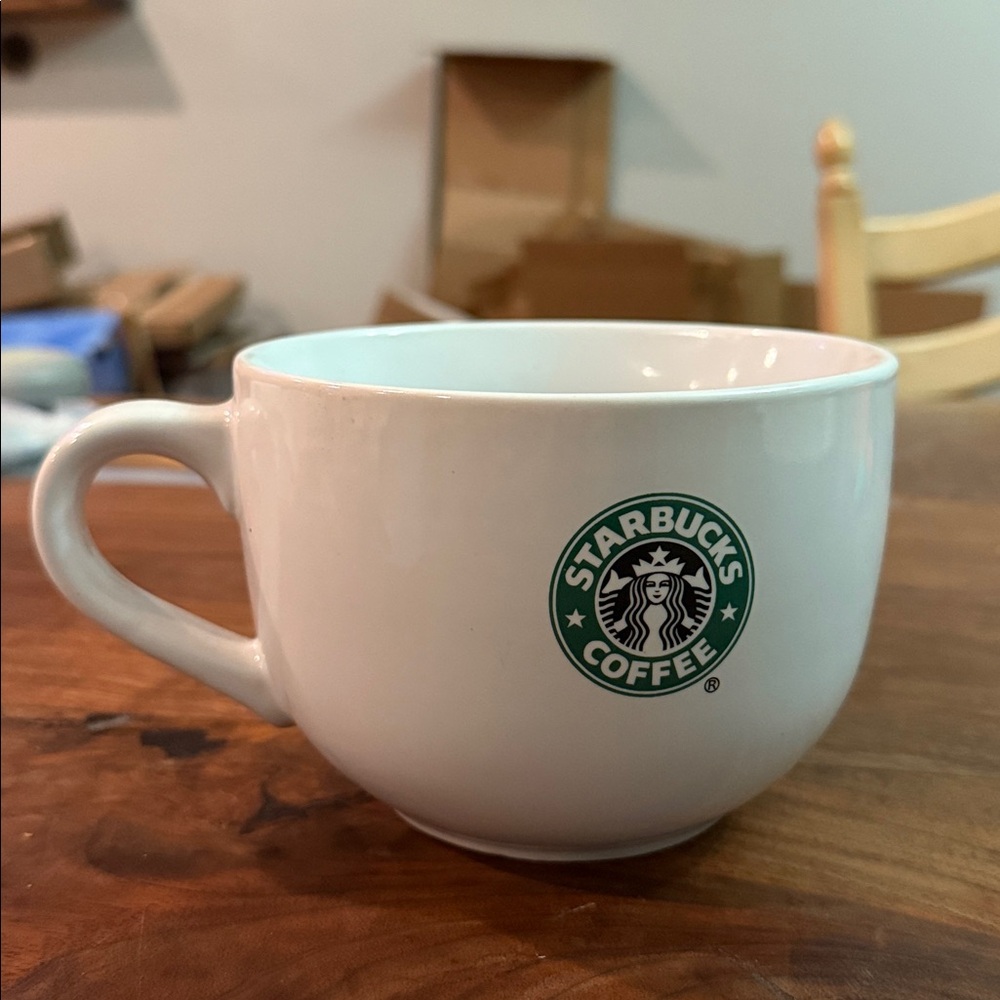 Starbucks White Mug with Green Logo